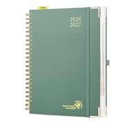 POPRUN 2026-2027 Academic Daily Planner One Page Per Day, 8.5" x 12" Calendar Agenda, School Year July 2026 to June 2027, Hardcover Appointment Book with Hourly Time Slots, Spiral Bound, Monthly Tabs