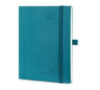 POPRUN 2026-2027 Academic Diary A5 Week to View (22x16.5 cm) Soft Cover 17 Months (Aug'26 - Dec'27) Vertical Weekly 26/27 Mid Year Planner(Pacific Green)