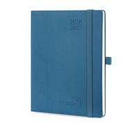 POPRUN 2026-2027 Academic Diary A5 Week to View (22x16.5 cm) Soft Cover 17 Months (Aug'26 - Dec'27) Vertical Weekly 26/27 Mid Year Planner(Night Sky Blue)