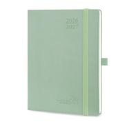 POPRUN 2026-2027 Academic Diary A5 Week to View (22x16.5 cm) Soft Cover 17 Months (Aug'26 - Dec'27) Vertical Weekly 26/27 Mid Year Planner(Celadon Green)