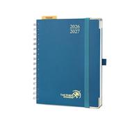POPRUN 2026-2027 Academic Diary A5 Week to View (26.5x21.5 cm) Spiral 17 Months (Aug'26 - Dec'27) Vertical Academic 26/27 Weekly Mid Year Planner(Night Sky Blue)