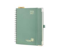 POPRUN 2026-2027 Academic Diary A5 Week to View (26.5x21.5 cm) Spiral 17 Months (Aug'26 - Dec'27) Vertical Academic 26/27 Weekly Mid Year Planner(Midnight Green)