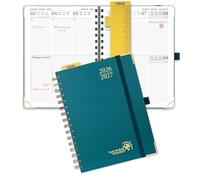 POPRUN 2026-2027 Academic Diary A5 Week to View (26.5x21.5 cm) Spiral 17 Months (Aug'26 - Dec'27) Vertical Academic 26/27 Weekly Mid Year Planner(Pacific Green)