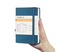 POPRUN 2026-2027 Academic Pocket Diary Day to Page A6 Soft Cover Mid Year Daily 26/27 Planner (Aug'26 - Jul'27) A Day per Page 1 Hour Interval Appointment Book(Night Sky Blue)