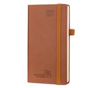 POPRUN 2026-2027 Academic Pocket Diary Week to View Slim (8.8x16.3cm)