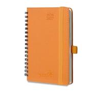 POPRUN 2026-2027 Academic Small Weekly Planner, 4" x 6.25" Pocket Calendar for purse, Horizontal Daily Calendar from July 2026 to June 2027, Softcover Appionment Book with Monthly Tabs, Spiral Bound