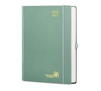 POPRUN 2026-2027 Daily Planner One Page Per Day Even Weekends (A4 Large Size - 8.5" x 12") - Academic Calendar Book(July 2026 - June 2027), 2026 Day Appointment Book, Hardcover - Midnight Green