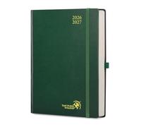 POPRUN 2026-2027 Daily Planner One Page Per Day Even Weekends (A4 Large Size - 8.5" x 12") - Academic Calendar Book(July 2026 - June 2027), 2026 Day Appointment Book, Hardcover - Dark Green