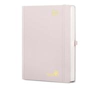 POPRUN 2026-2027 Daily Planner One Page Per Day Even Weekends (A4 Large Size - 8.5" x 12") - Academic Calendar Book(July 2026 - June 2027), 2026 Day Appointment Book, Hardcover - Light Pink