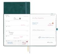POPRUN 2027 Diary A4 Week To View Softcover, 2027 Planner & Notebook In One
