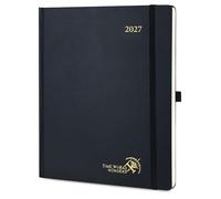 POPRUN 2027 Diary Week to View Approx. A4 Large - Hardback, Vertical Layout