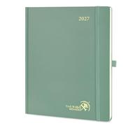 POPRUN 2027 Diary Week to View Approx. A4 Large - Hardback, Vertical Layout