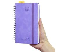 POPRUN Academic 2026-2027 Pocket Diary A6 Week to View Spiral, Note Page