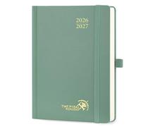 POPRUN Academic Diary 2026-2027 Day to Page A5 Hardback Mid Year Daily 26/27 Planner (Aug'26 - Jul'27) A Day per Page 30 Minutes Interval Appointment Book(Midnight Green)