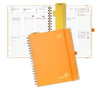 POPRUN Academic Planner 2026-2027, Weekly Planner July 2026-June 2027, 10" x 8"planner weekly and monthly with Hardcover, Tabs, Ruler, Pen Loop, Unisex appointment Book for Work, Organizing and