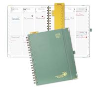 POPRUN Academic Planner 2026-2027, Weekly Planner July 2026-June 2027, 10" x 8"planner weekly and monthly with Hardcover, Tabs, Ruler, Pen Loop, Unisex appointment Book for Work, Organizing and