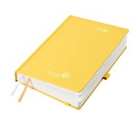 POPRUN Diary 2026 A Day Per Page A5 Hardback 26 Daily Planner Day to Page, Appointment Diary with 30 Minutes Interval, Inner Pocket (Light Yellow)