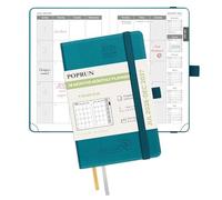 POPRUN Month to View Diary 2026-2027 A6 (16x10.5cm) Pocket (18-Month: Jul'26 - Dec'27) Monthly Planner Soft Cover Small 26/27 Diary, Sunday Start(Pacific Green)