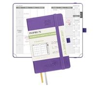 POPRUN Month to View Diary 2026-2027 A6 (16x10.5cm) Pocket (18-Month: Jul'26 - Dec'27) Monthly Planner Soft Cover Small 26/27 Diary, Sunday Start(Purple)