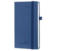 POPRUN Slim 2027 Pocket Diary Week To View (16.3x8.8cm) PU Leather Hacdback