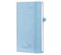 POPRUN Slim 2027 Pocket Diary Week To View (16.3x8.8cm) PU Leather Hacdback