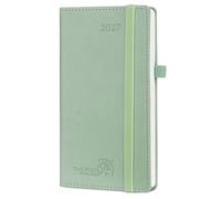 POPRUN Slim 2027 Pocket Diary Week To View (16.3x8.8cm) PU Leather Hacdback