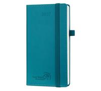 POPRUN Slim 2027 Pocket Diary Week To View (16.3x8.8cm) PU Leather Hardback