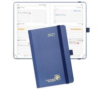 POPRUN Small Diary 2027 Pocket A6 Week to View - Hardback, Inner Pocket