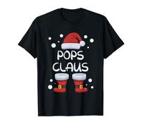 Pops Claus Happy Christmas Pajama Family Matching Xmas T-Shirt