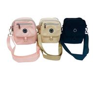 Pops & Coco The Ultimate Crossbody Dog Walking Bag with Poo Bag Dispenser and Adjustable Strap - Nude, Black, Pink. Multiple Pockets for Hiking, Travel (Black)