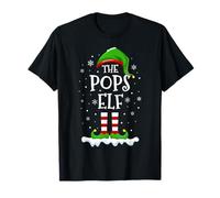 Pops Elf Squad Xmas Family Matching Group Christmas Elf T-Shirt