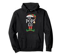 Pops Elf Xmas Matching Pajamas Group Christmas Elf Pullover Hoodie