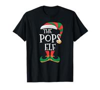 Pops Elf Xmas Matching Pajamas Group Christmas Elf T-Shirt