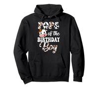 Pops Of The Birthday Boy Cow Farm 1St Birthday Boy Pullover Hoodie