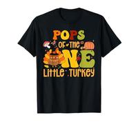 Pops of The One Little Turkey Thanksgiving Matching T-Shirt