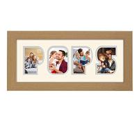 Pops Photo Frame Word Photo frame 1248-BB (Oak Finish Frame Cream Mount Grey Inside)