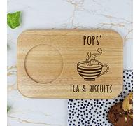 Pops' Tea & Biscuits Board, Wooden Treat Board, Snack Tray, Father's Day, Birthday Gifts for Pops