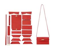 POPSEWING Designer Long Wallet DIY Kit for Women, Leather Wallet Clutch Making Kit, Hand Stitched Leather Sewing Kit for Women's Wallet, Handmade Leather Craft Kit for Girls Gift