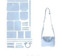 POPSEWING DIY Bag Kit LD Luxury Tote Bags for Women, Unique Gifts for Girlfriend, Romantic Leather Shoulder Bag Kit, DIY Handmade Crossbody Bags for Personalized Gifts (Large, Light Blue)
