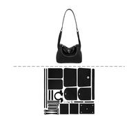 POPSEWING DIY Bag Kit Luxury Tote Bags for Women, DIY Bag Making Kit, Romantic Leather Shoulder Bag Kit, DIY Handmade Crossbody Bag for Personalized Gifts (Large, Black-DIY Kits)