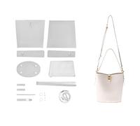 POPSEWING Simple Bucket Crossbody Bag DIY Kit, DIY Leather Shoulder Bag with Sewing Kit, DIY Handmade Bag Kit for Mom Girlfriend (White)