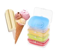 Popsicle Holder, 4 Pcs Ice Lolly Holder, Drip Free Popsicle Holders Colorful Ice Lolly Holders Drip Catchers Silicone Reusable for Toddlers Boys Girls Summer Pool Parties Multi Colour