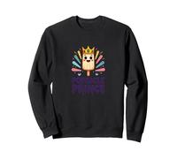 Popsicle Prince: Cute Royal Ice Cream Cartoon Sweatshirt, Adult Unisex, Black, S