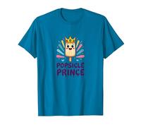Popsicle Prince: Cute Royal Ice Cream Cartoon T-Shirt, Men, Sapphire, 3XL