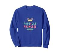 Popsicle Princess: Stay Cool, Rule Sweet Summer Crown Sweatshirt, Adult Unisex, Royal Blue, M