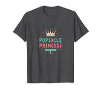 Popsicle Princess: Stay Cool, Rule Sweet Summer Crown T-Shirt, Men, Dark Heather Grey, XL