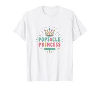 Popsicle Princess: Stay Cool, Rule Sweet Summer Crown T-Shirt, Men, White, 6XL