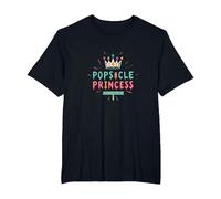 Popsicle Princess: Stay Cool, Rule Sweet Summer Crown T-Shirt, Men's Big and Tall, Black, 3X Tall