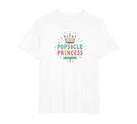 Popsicle Princess: Stay Cool, Rule Sweet Summer Crown T-Shirt, Men's Big and Tall, White, 3X Tall