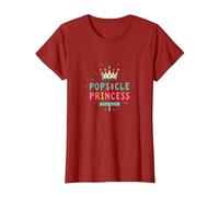 Popsicle Princess: Stay Cool, Rule Sweet Summer Crown T-Shirt, Women, Cranberry, 3XL